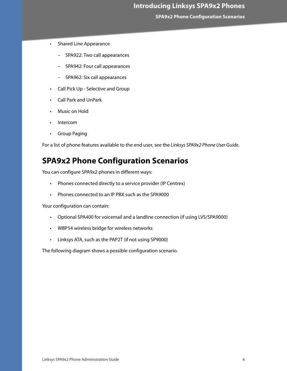 Spa9x2 phone configuration scenarios, Cisco confidential--first draft, Introducing linksys spa9x2 phones | Linksys BUSINESS SPA922 User Manual | Page 13 / 196