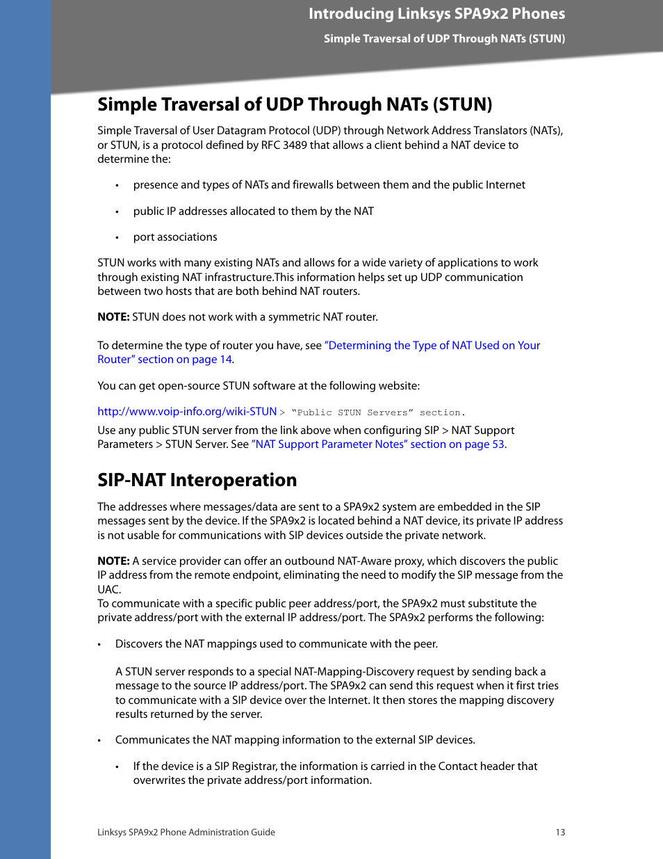 Simple traversal of udp through nats (stun), Sip-nat interoperation, Cisco confidential--first draft | Introducing linksys spa9x2 phones | Linksys BUSINESS SPA922 User Manual | Page 20 / 196