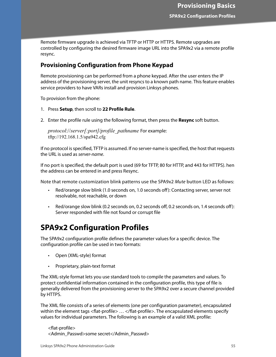 Provisioning configuration from phone keypad, Spa9x2 configuration profiles, Provisioning | And the, Provisioning basics | Linksys BUSINESS SPA922 User Manual | Page 62 / 196