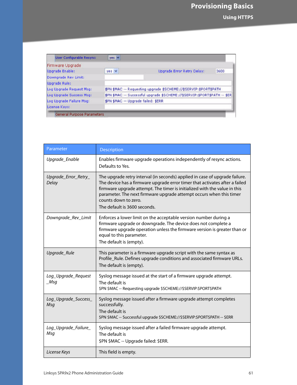 Provisioning basics | Linksys BUSINESS SPA922 User Manual | Page 68 / 196