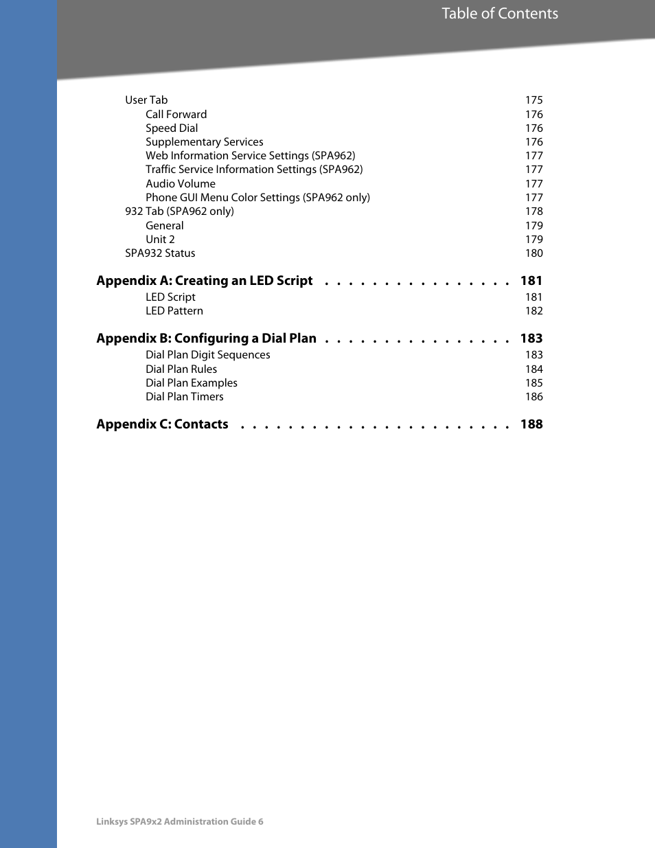 Linksys BUSINESS SPA922 User Manual | Page 7 / 196
