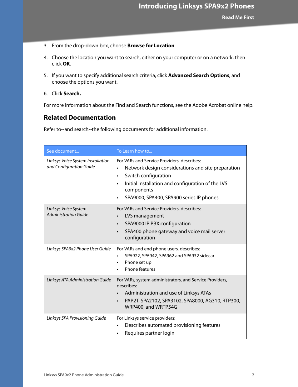 Related documentation, Cisco confidential--first draft, Introducing linksys spa9x2 phones | Linksys BUSINESS SPA922 User Manual | Page 9 / 196