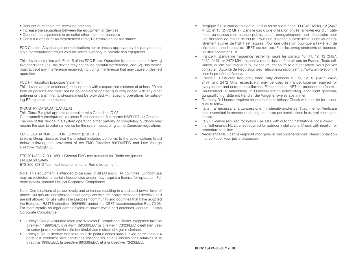 Linksys BEFW11S4 User Manual | Page 3 / 55