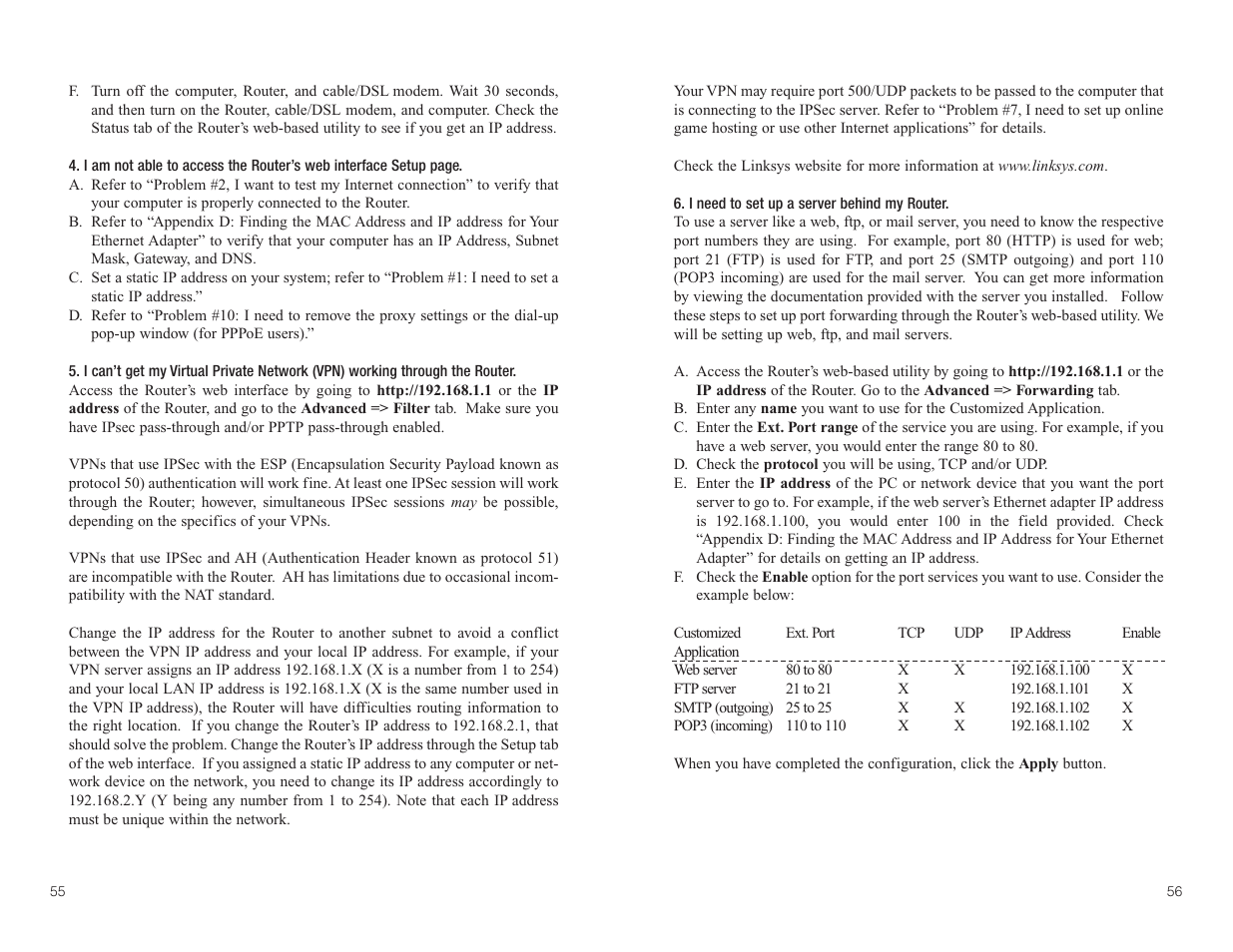Linksys BEFW11S4 User Manual | Page 32 / 55