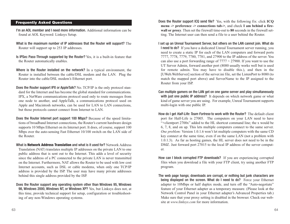 Linksys BEFW11S4 User Manual | Page 36 / 55