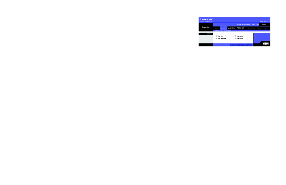 The security tab - firewall | Linksys RTP300 User Manual | Page 36 / 96