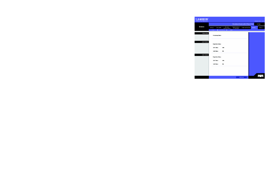 The status tab - voice | Linksys RTP300 User Manual | Page 54 / 96