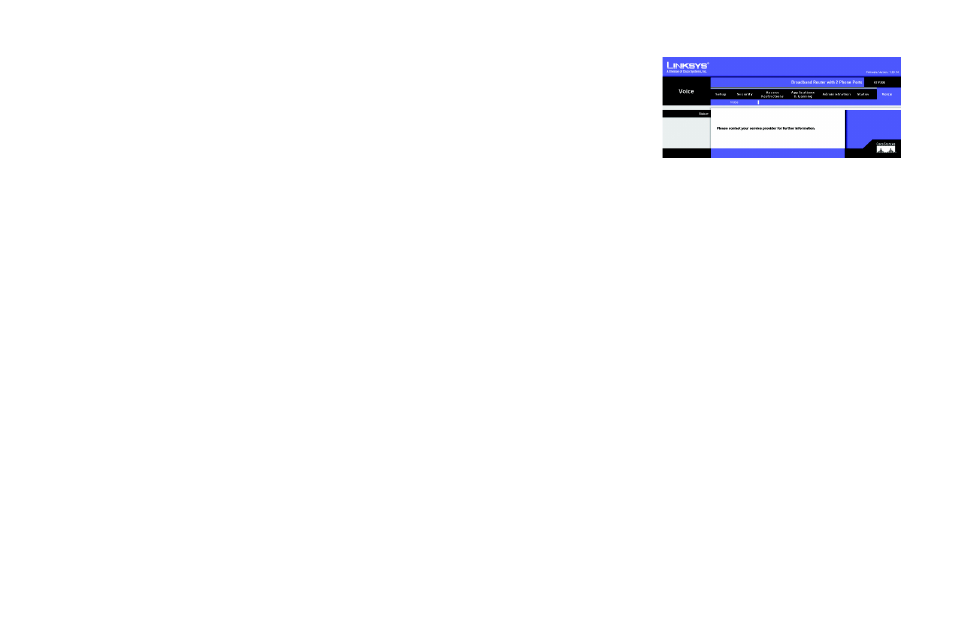 The voice tab | Linksys RTP300 User Manual | Page 55 / 96
