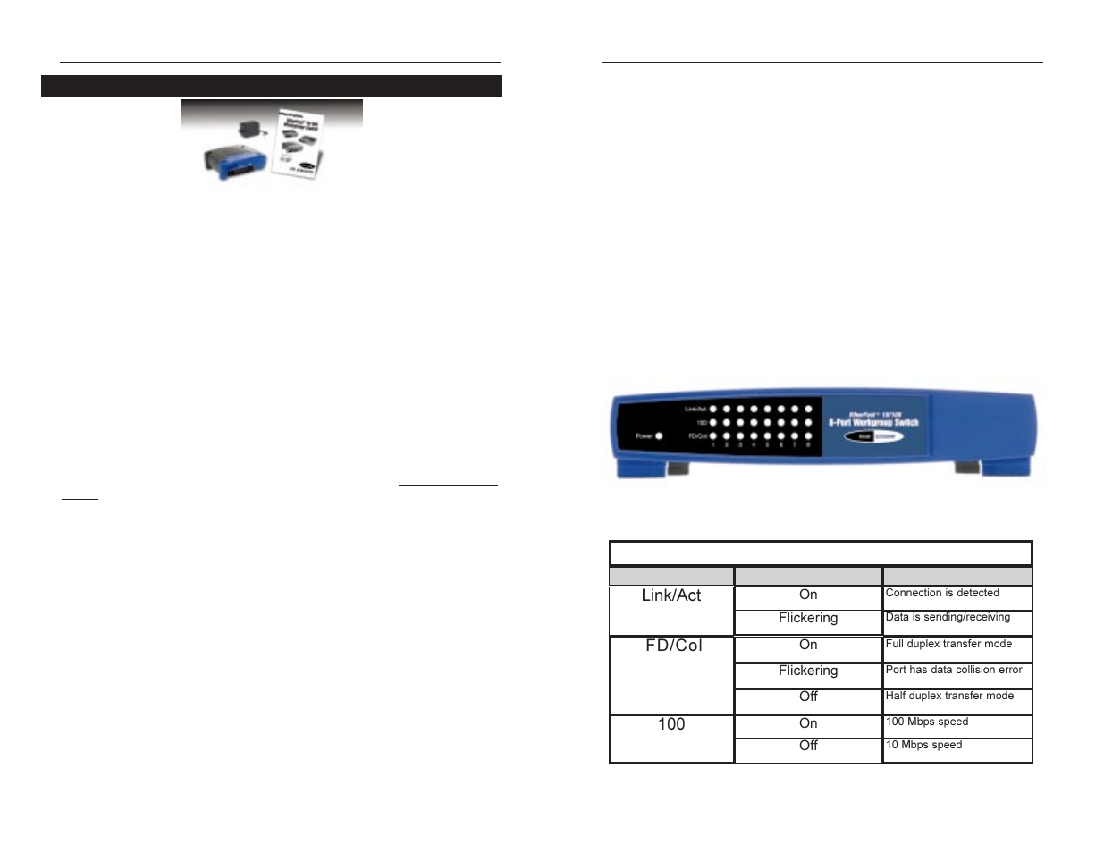 Led configuration chart | EtherFast EZXS55W v2 User Manual | Page 5 / 9