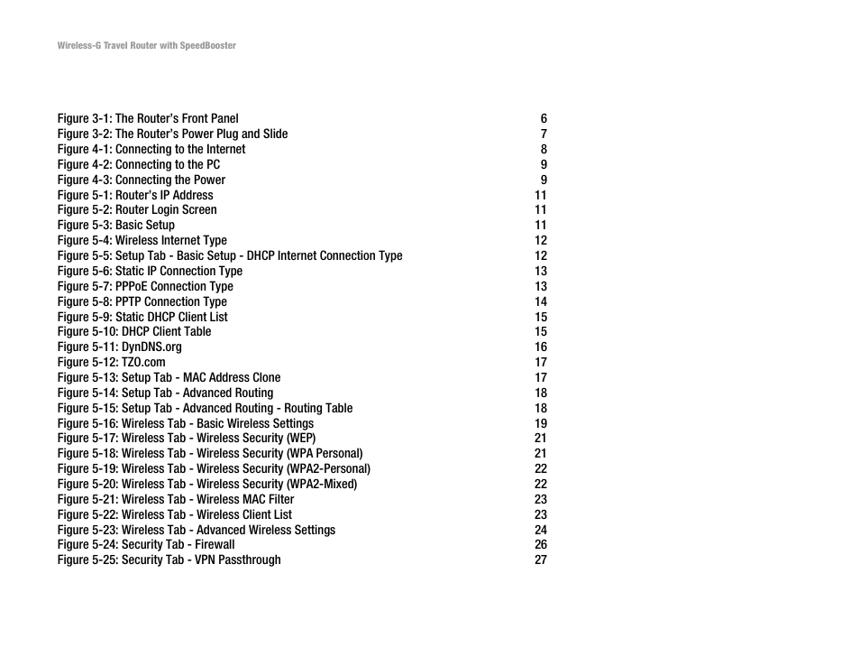 List of figures | Linksys WTR54GS User Manual | Page 5 / 86