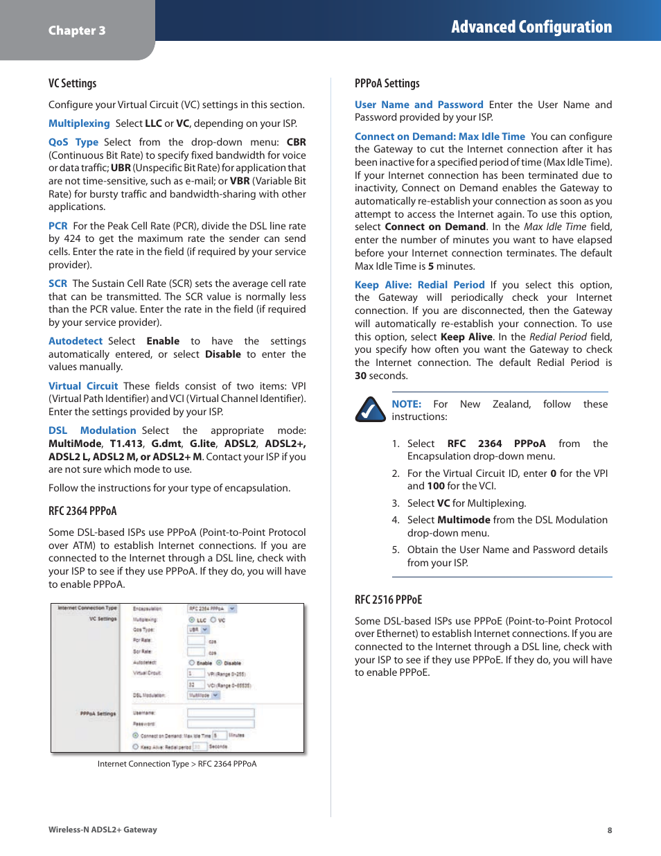 Advanced configuration | Linksys WAG325N User Manual | Page 9 / 43