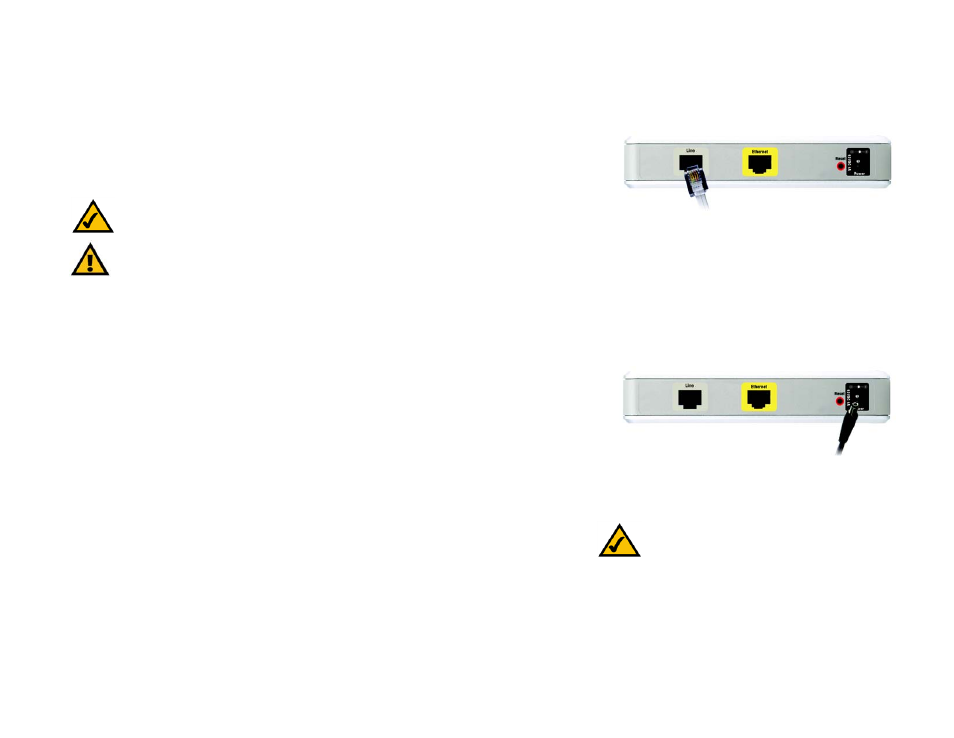 Figure 4-4: connect the adsl line, Figure 4-5: connect the power, Wireless connection to a computer | Linksys HG200 User Manual | Page 17 / 90