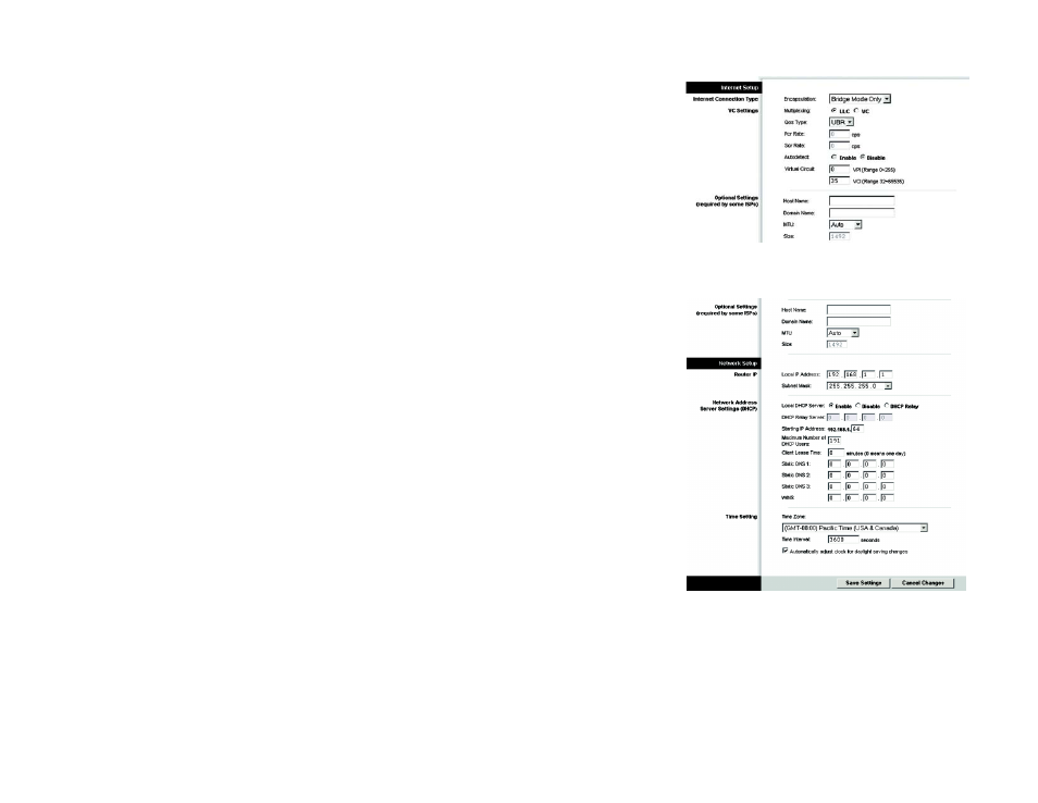 Figure 5-8: bridged mode only, Figure 5-9: optional settings | Linksys HG200 User Manual | Page 24 / 90