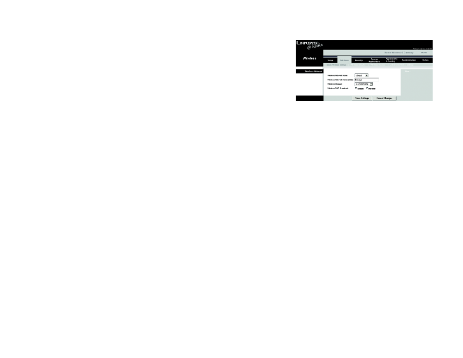 Figure 5-14: basic wireless settings, The wireless tab | Linksys HG200 User Manual | Page 29 / 90