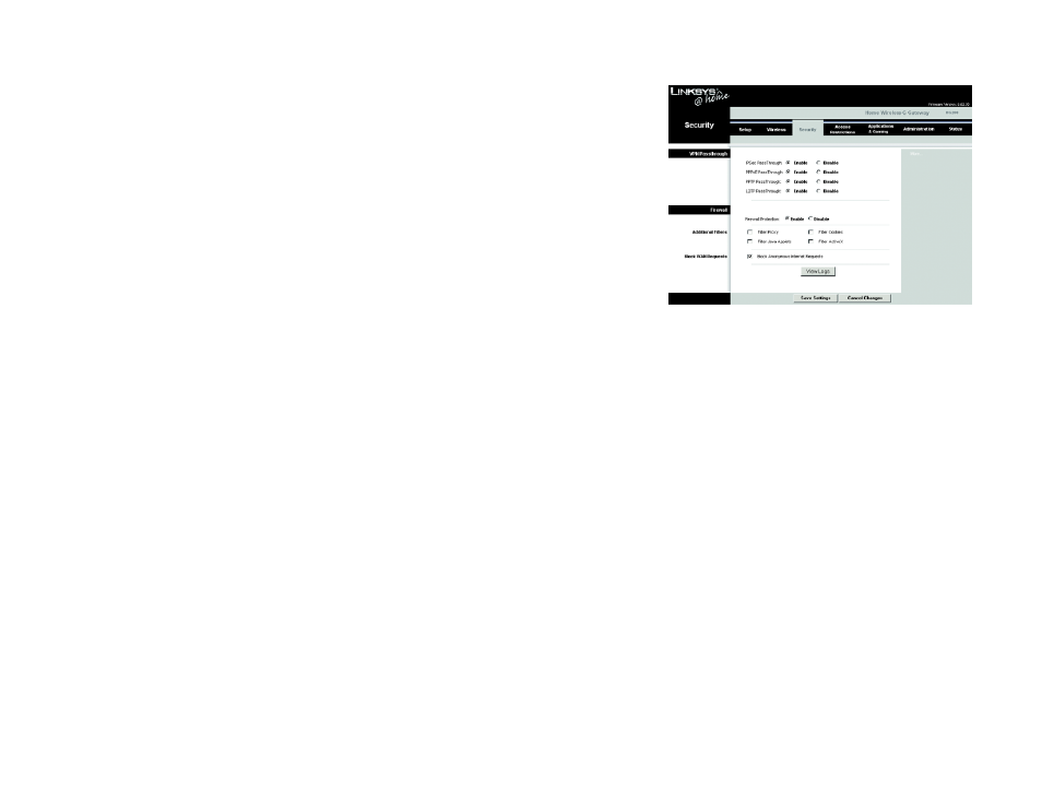 Figure 5-21: security, The security tab | Linksys HG200 User Manual | Page 34 / 90
