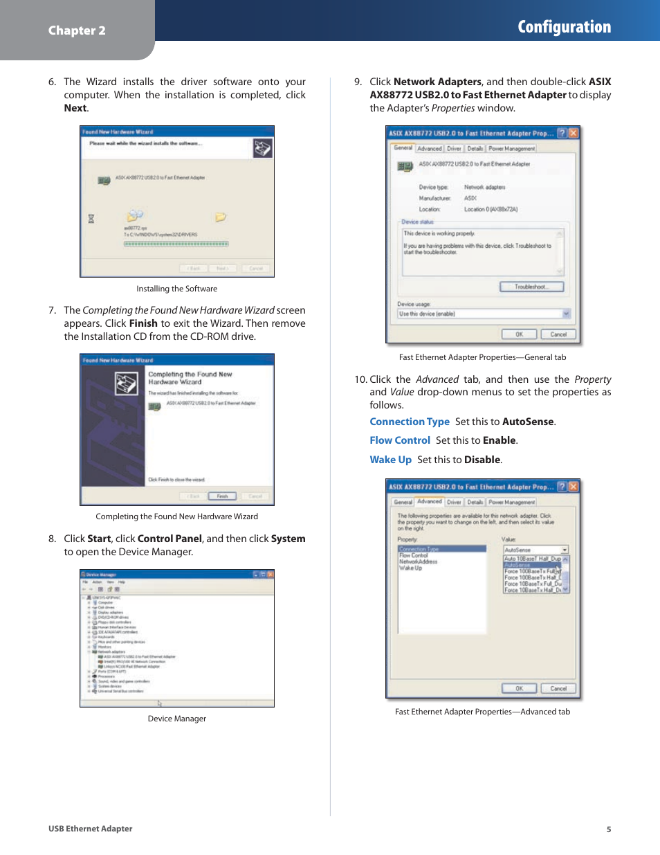 Configuration | Linksys USB300M User Manual | Page 6 / 31