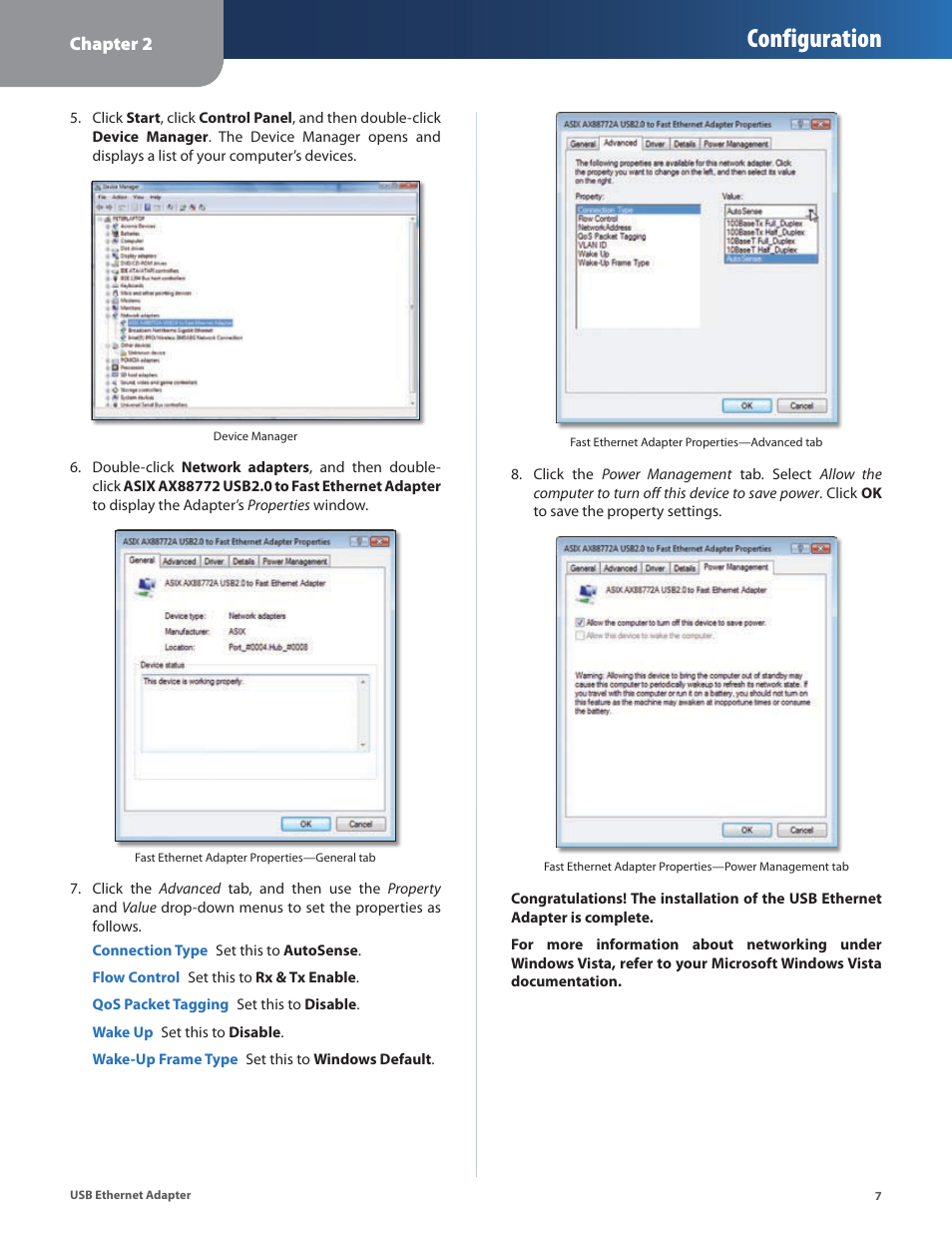Configuration | Linksys USB300M User Manual | Page 8 / 31