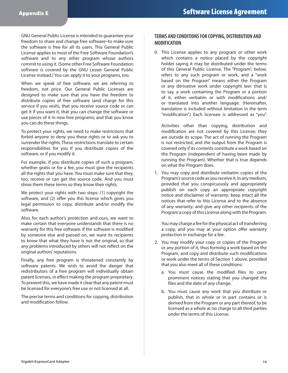 Software license agreement | Linksys EC1000 User Manual | Page 18 / 27
