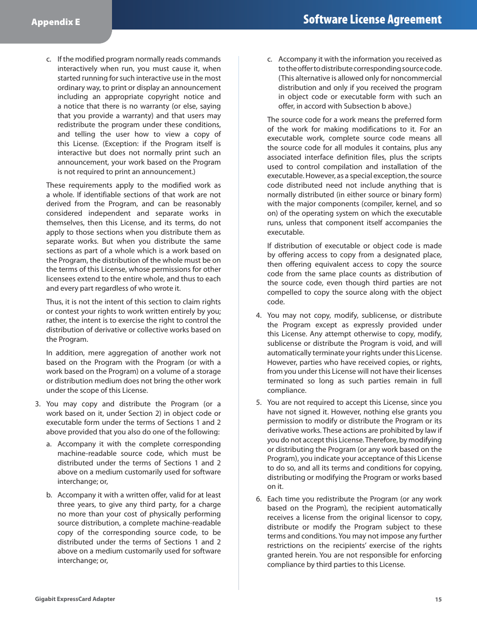 Software license agreement | Linksys EC1000 User Manual | Page 19 / 27