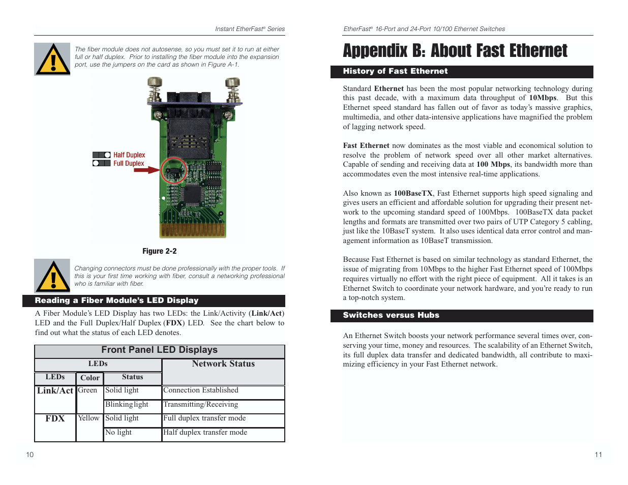 Appendix b: about fast ethernet | Linksys ETHERFAST EF4124 User Manual | Page 8 / 14