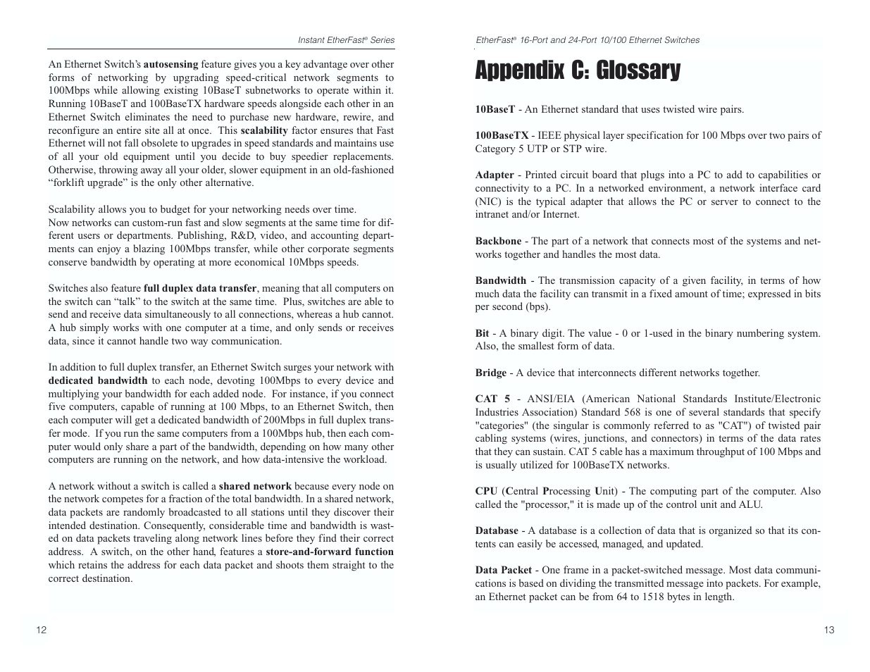 Appendix c: glossary | Linksys ETHERFAST EF4124 User Manual | Page 9 / 14