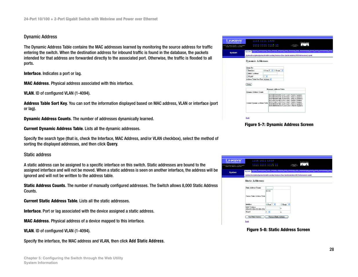 Linksys SRW224P User Manual | Page 36 / 104