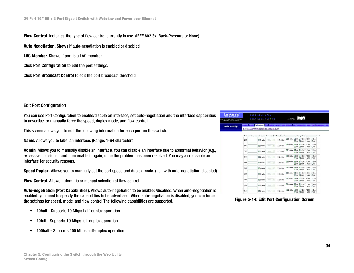 Linksys SRW224P User Manual | Page 42 / 104