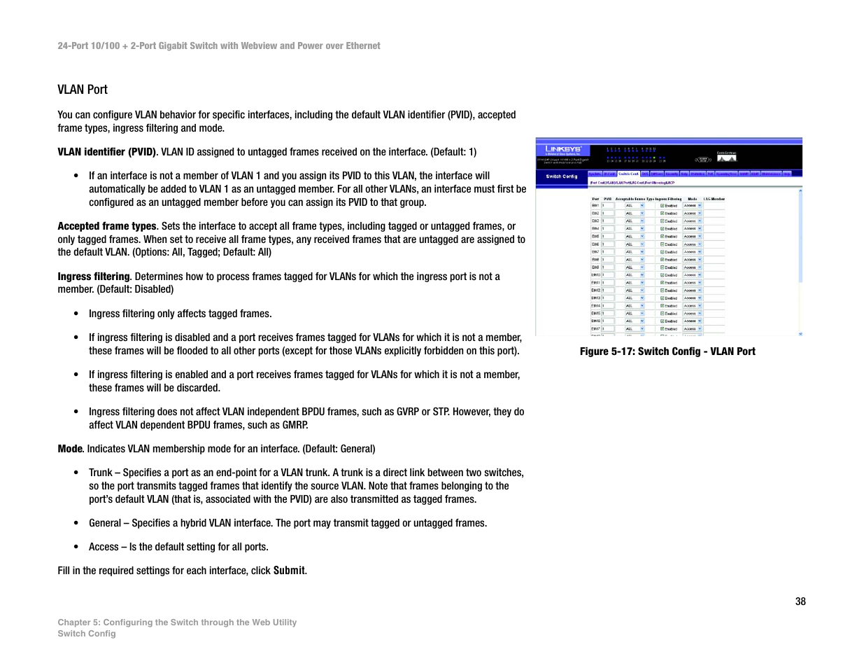 Linksys SRW224P User Manual | Page 46 / 104