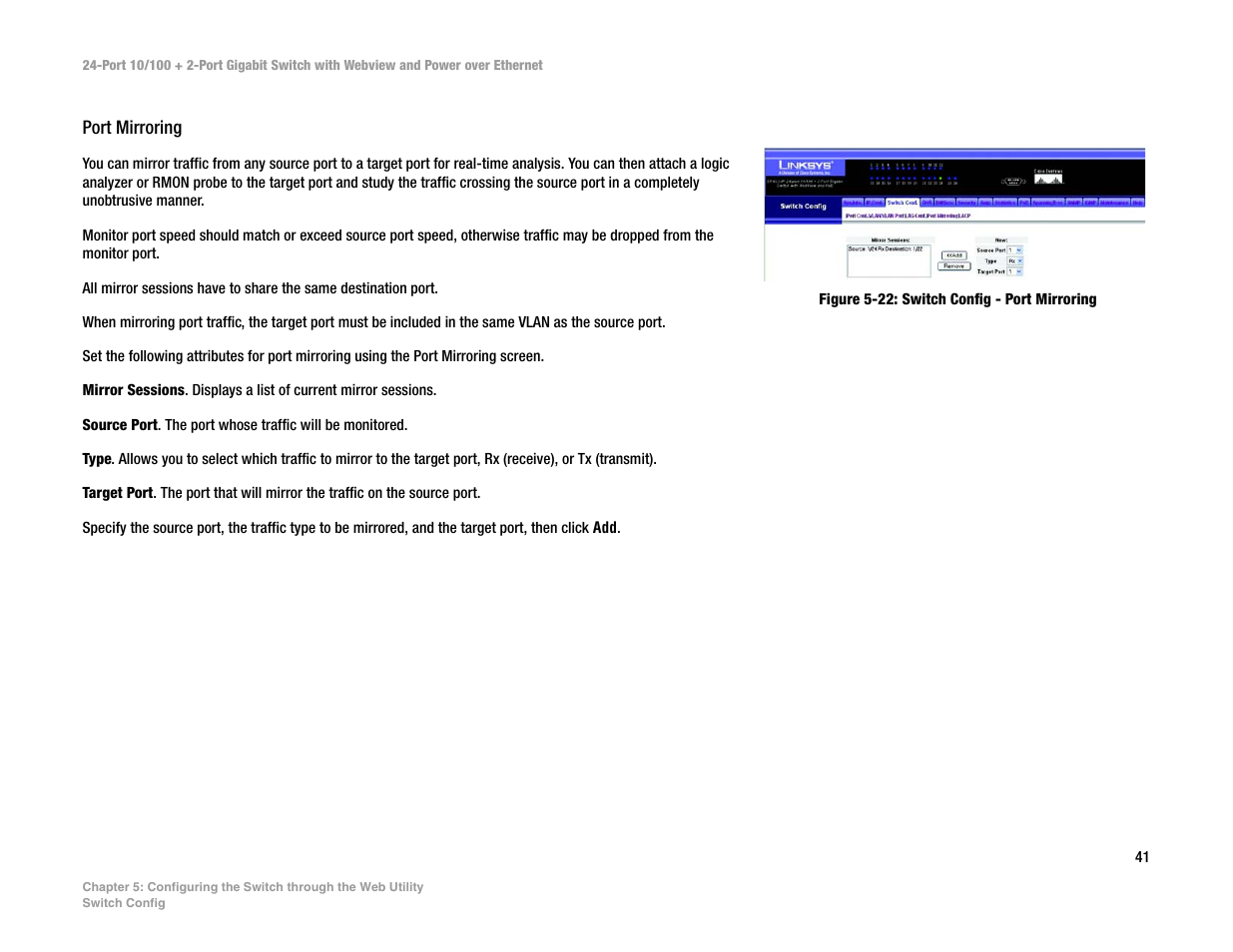 Linksys SRW224P User Manual | Page 49 / 104