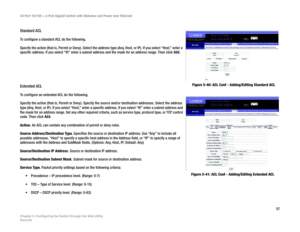 Linksys SRW224P User Manual | Page 65 / 104