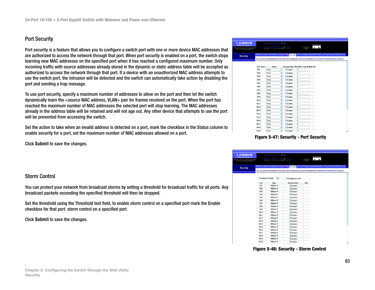 Linksys SRW224P User Manual | Page 71 / 104
