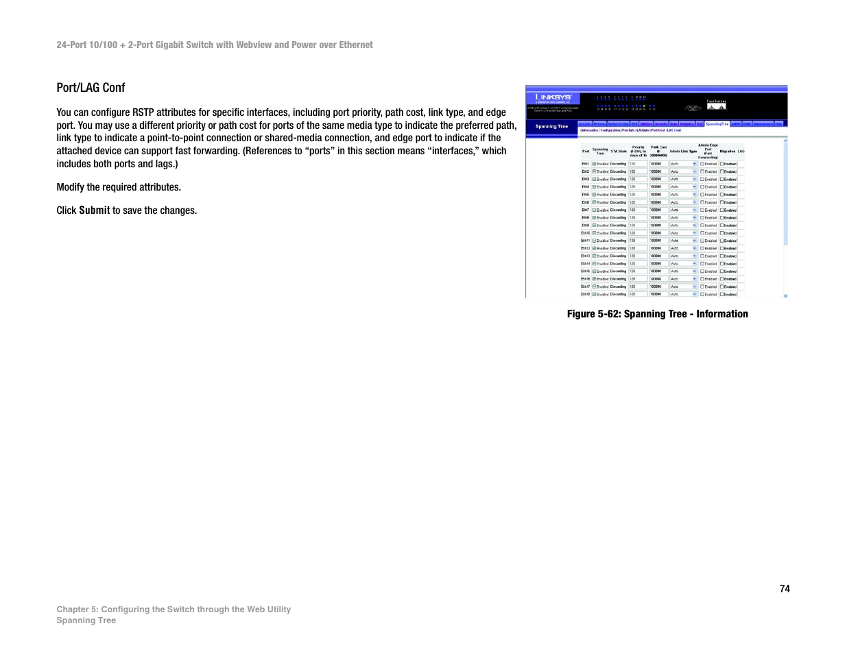 Linksys SRW224P User Manual | Page 82 / 104