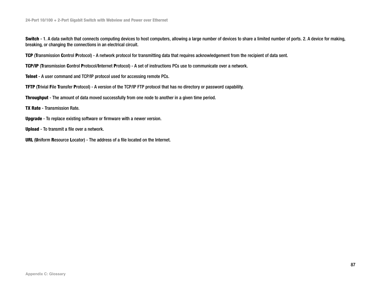 Linksys SRW224P User Manual | Page 95 / 104