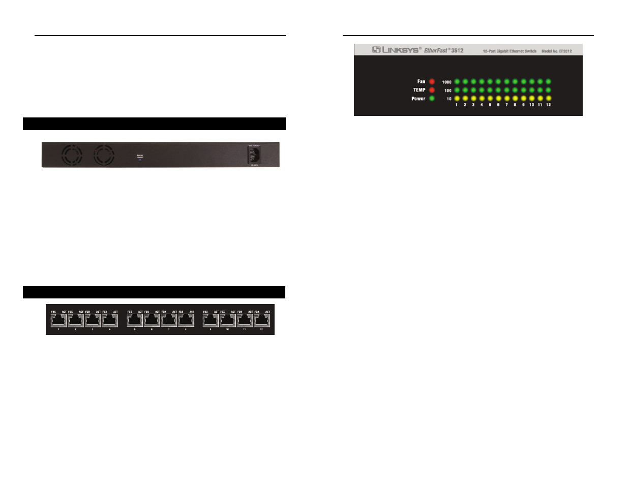 Chapter 3: getting to know the etherfast, Port gigabit ethernet switch | Linksys EF3508 User Manual | Page 5 / 12