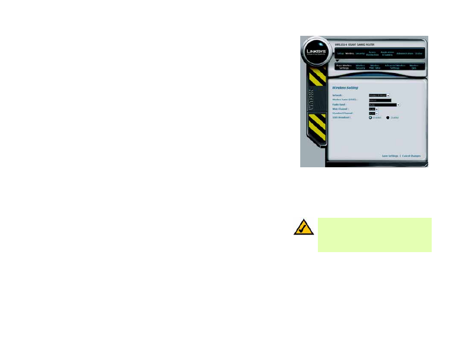 The wireless tab - basic wireless settings | Linksys CISCO SYSTEMS WRT330N User Manual | Page 29 / 92