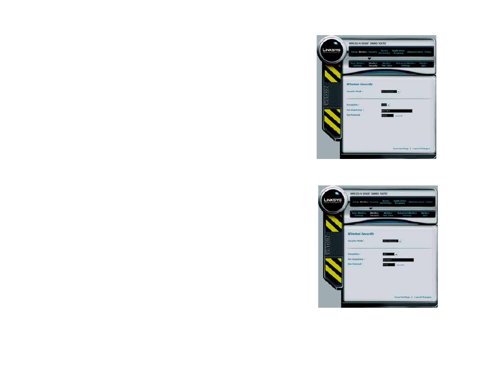 The wireless tab - wireless security | Linksys CISCO SYSTEMS WRT330N User Manual | Page 30 / 92