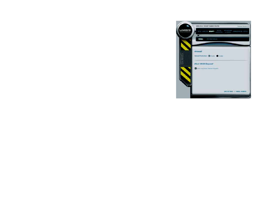 The security tab - firewall | Linksys CISCO SYSTEMS WRT330N User Manual | Page 37 / 92
