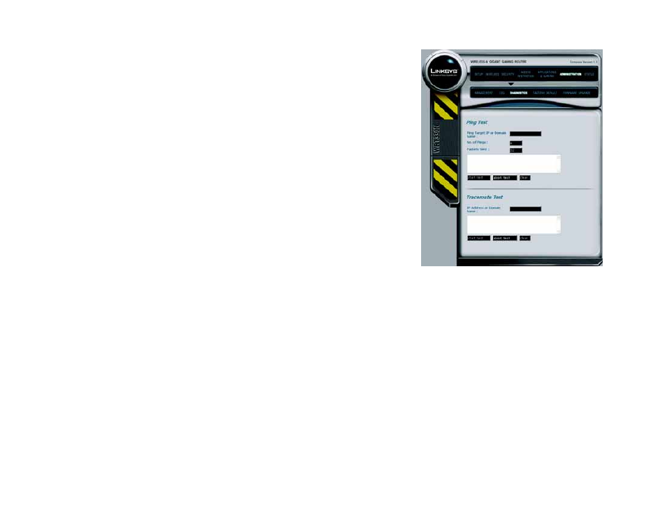 The administration tab - diagnostics | Linksys CISCO SYSTEMS WRT330N User Manual | Page 50 / 92