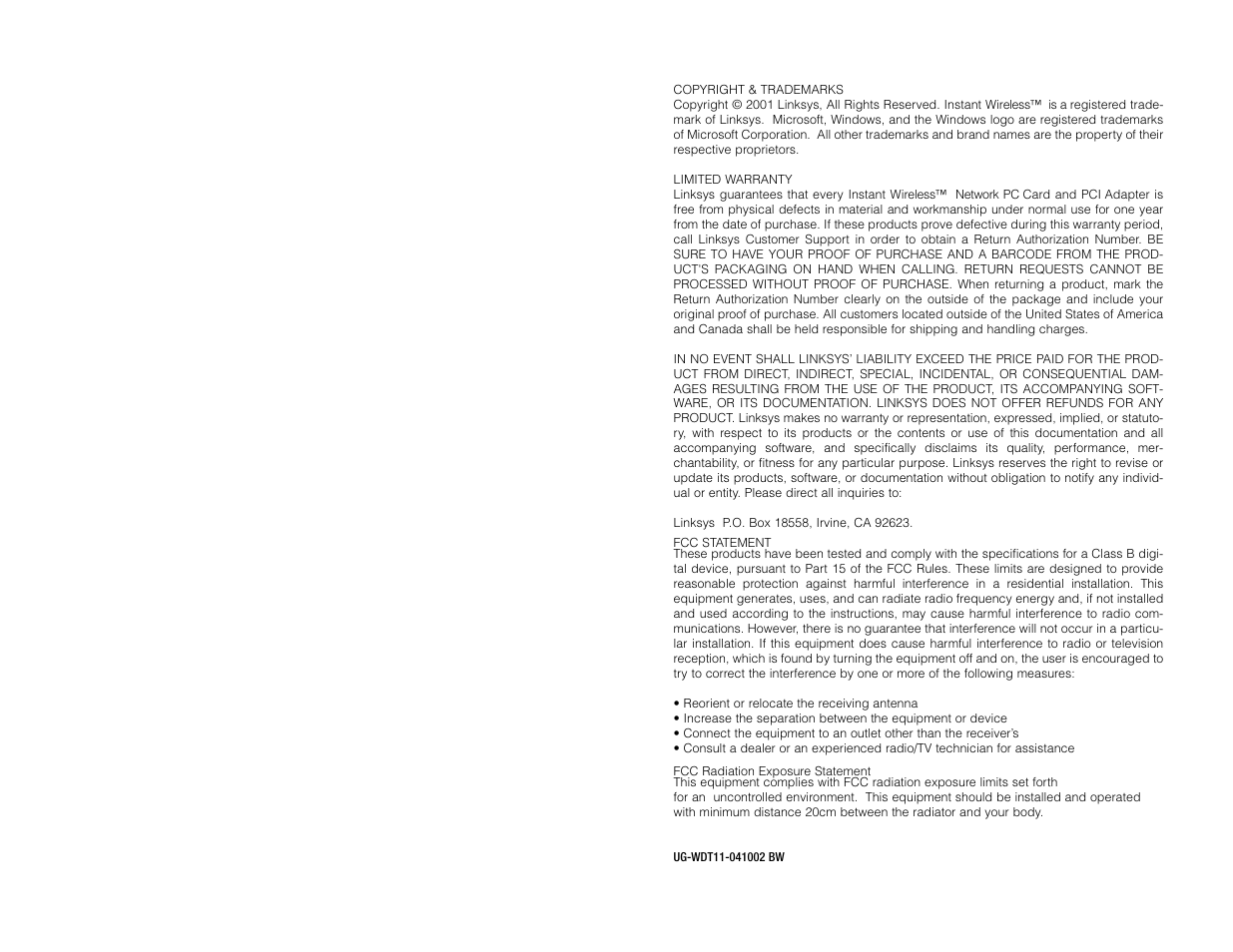 Linksys WDT11 User Manual | Page 2 / 36