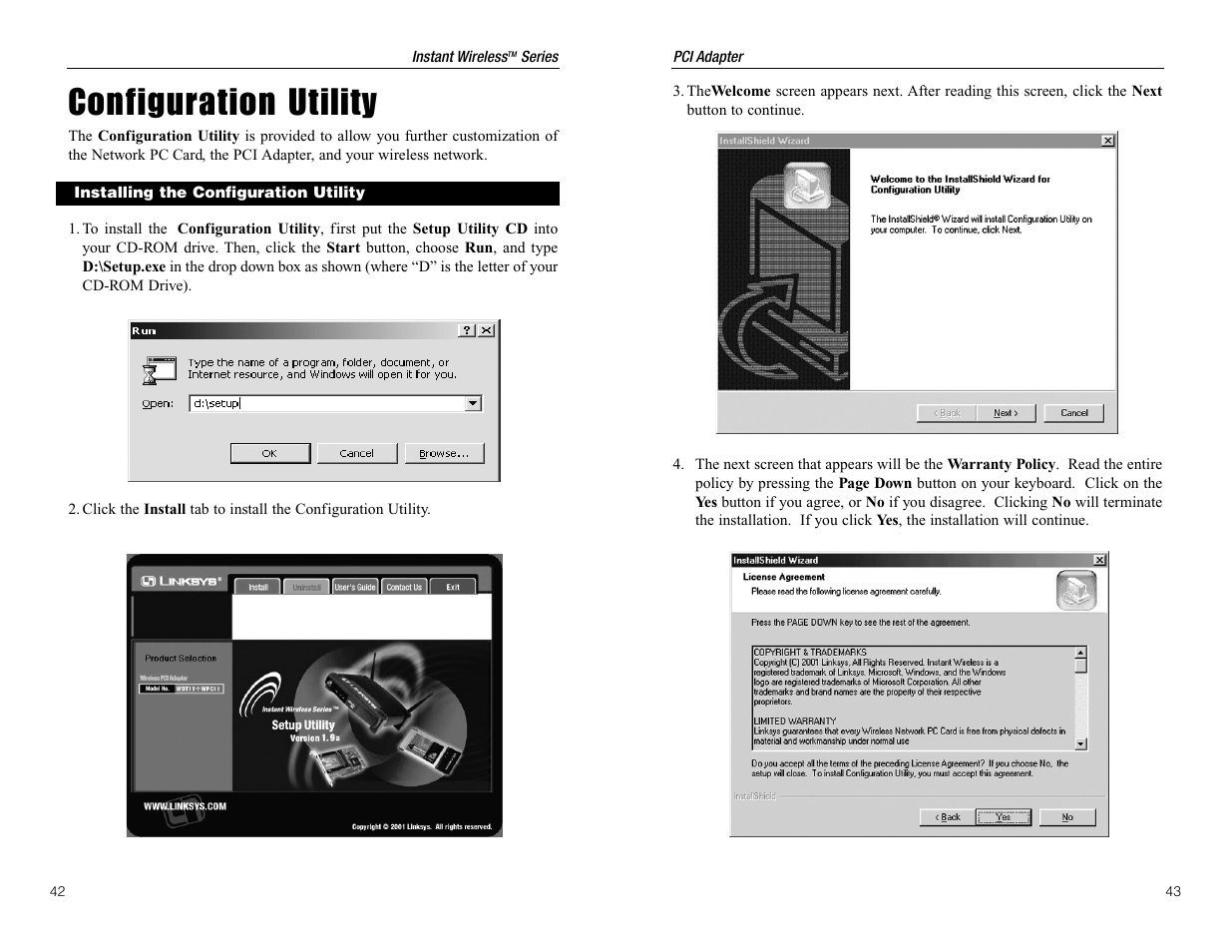 Configuration utility | Linksys WDT11 User Manual | Page 25 / 36