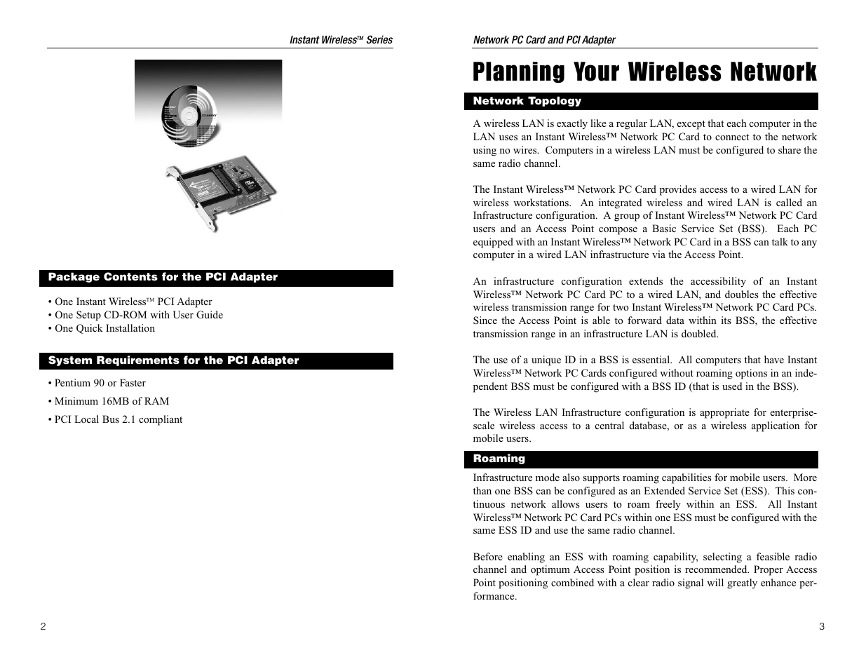 Planning your wireless network | Linksys WDT11 User Manual | Page 5 / 36