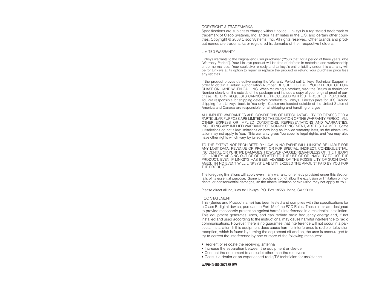 Linksys WAP54G User Manual | Page 2 / 30
