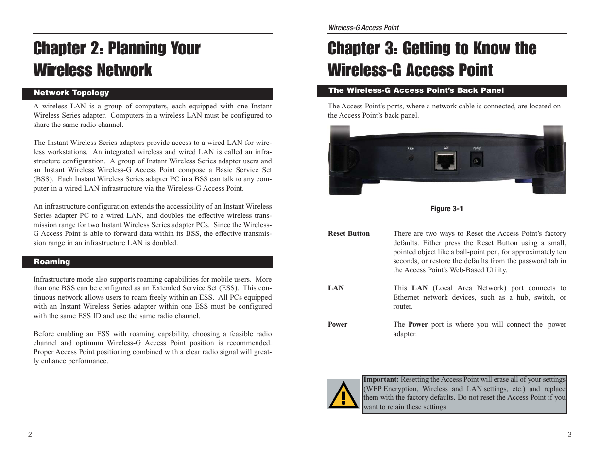 Chapter 2: planning your wireless network | Linksys WAP54G User Manual | Page 5 / 30