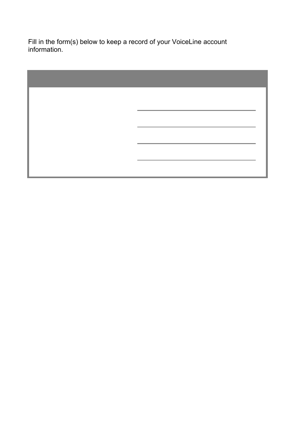 My voiceline account information, Voiceline line 1 information | Linksys SPA941 User Manual | Page 4 / 20