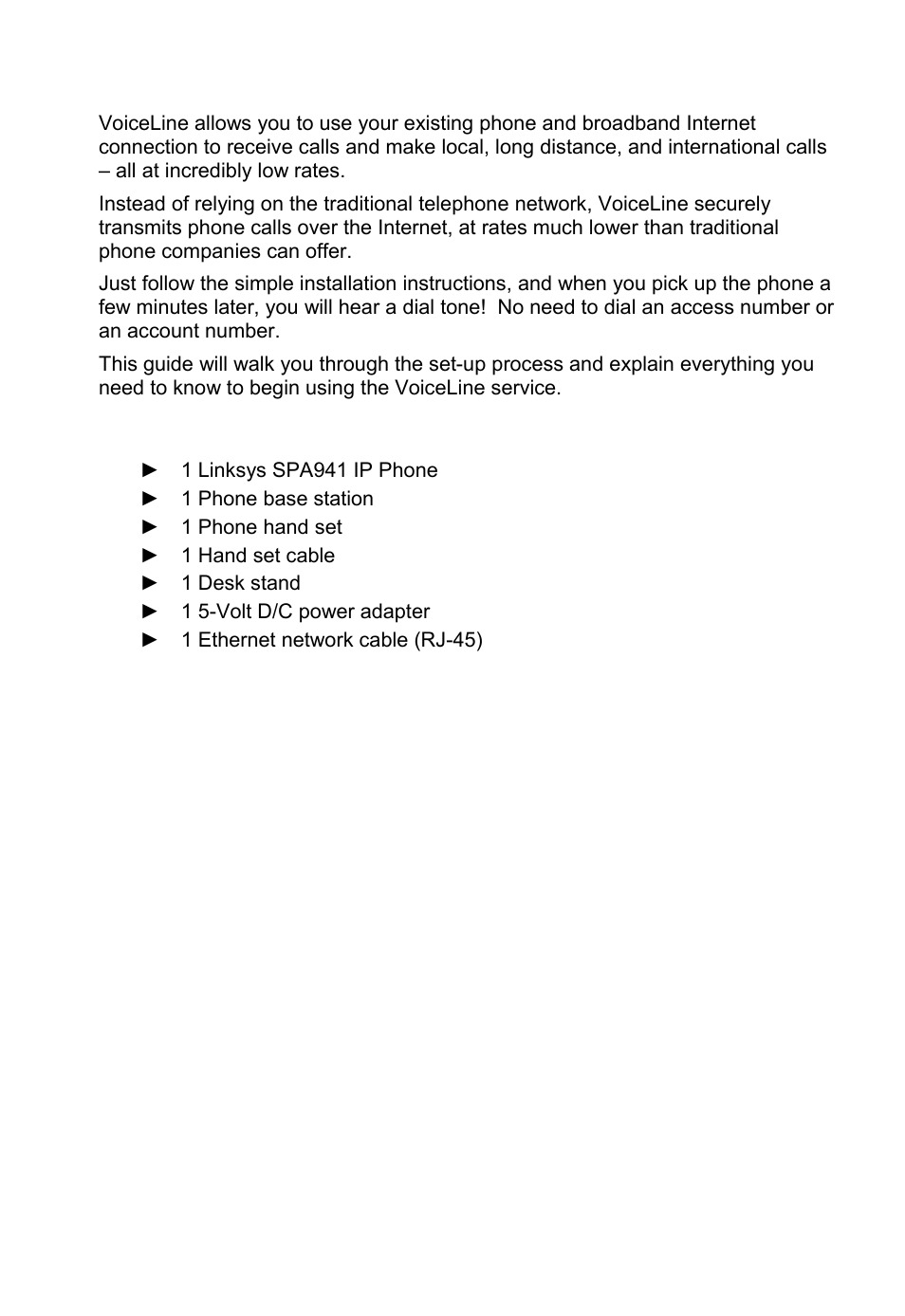 Introduction, Package contents | Linksys SPA941 User Manual | Page 7 / 20