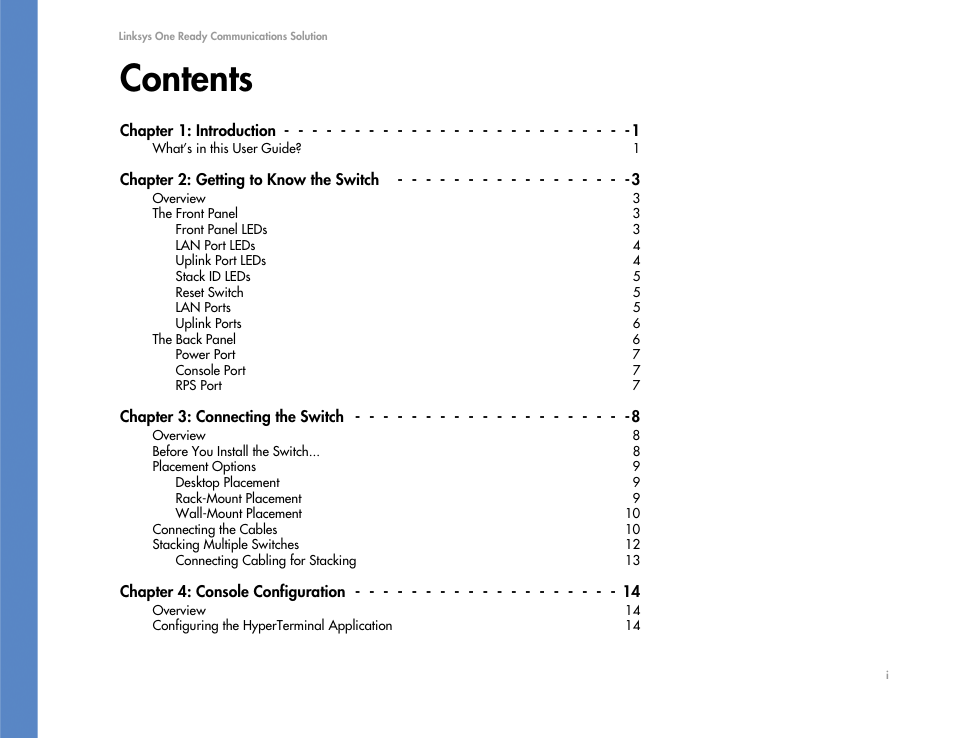 Linksys SGE2000 User Manual | Page 3 / 50