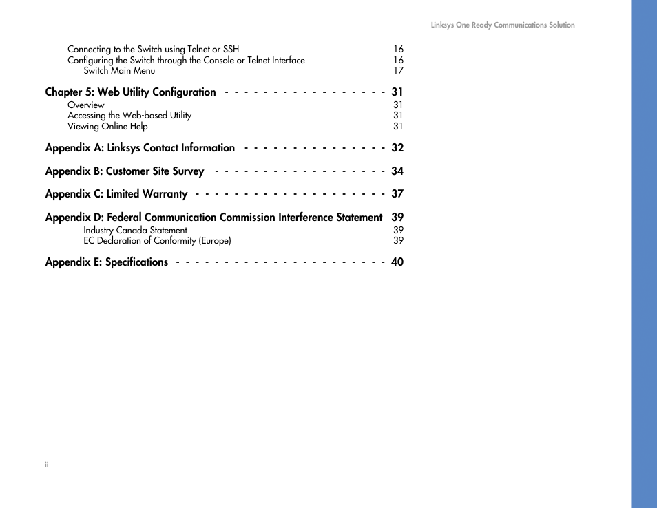 Linksys SGE2000 User Manual | Page 4 / 50