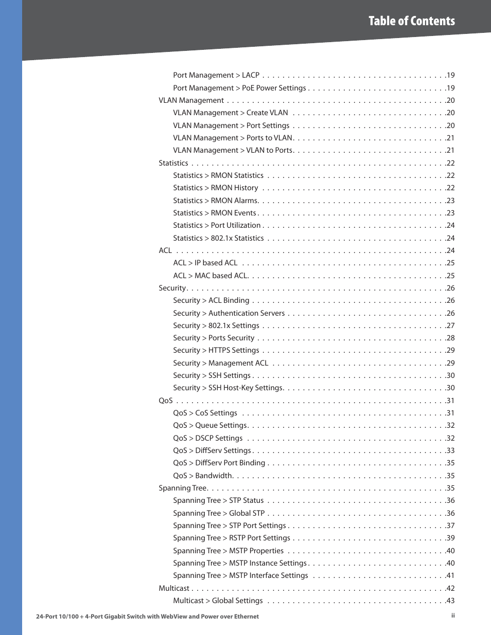 Linksys SRW224G4P User Manual | Page 3 / 72