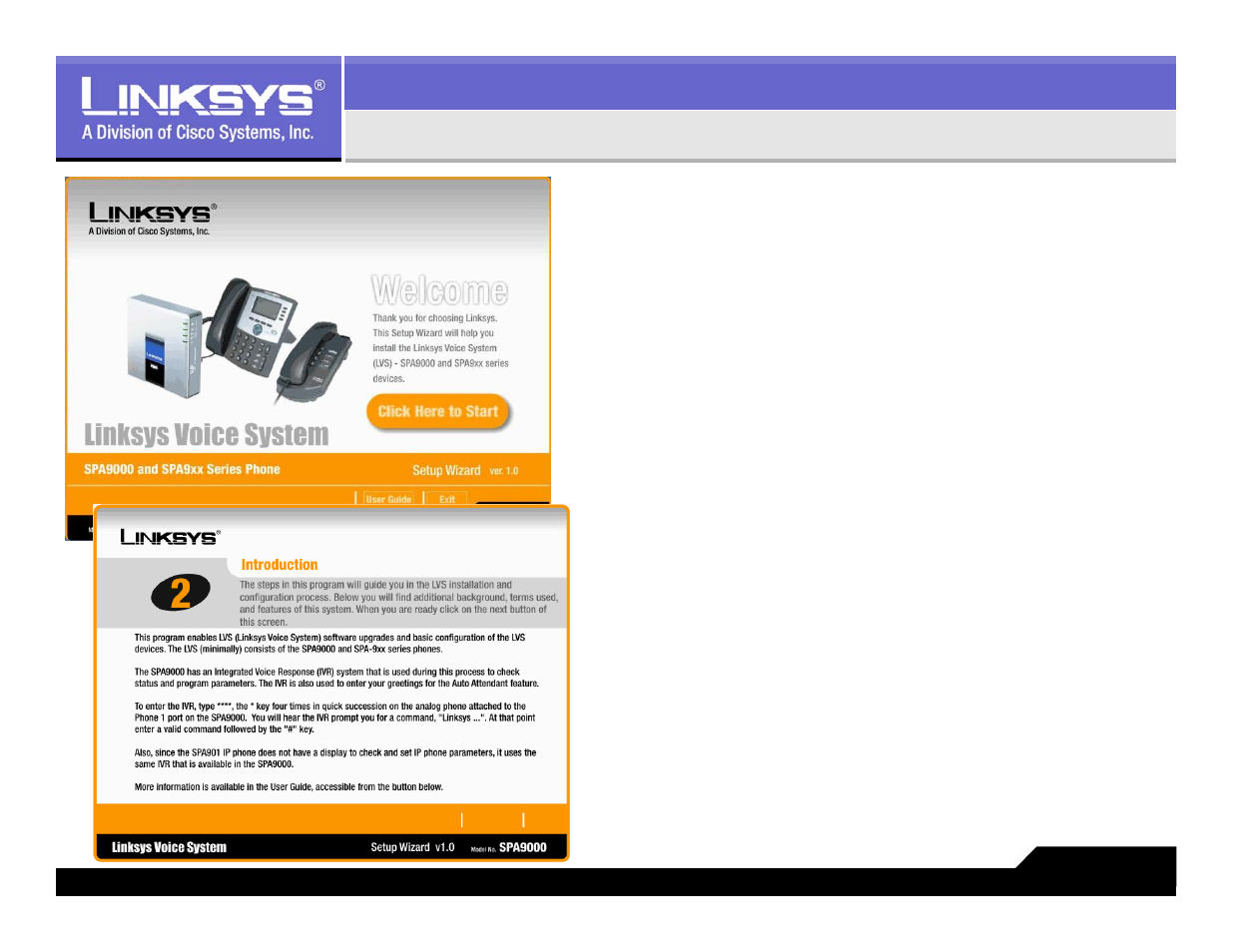 Lvs wizard start up pages | Linksys LVS 9000 User Manual | Page 33 / 63