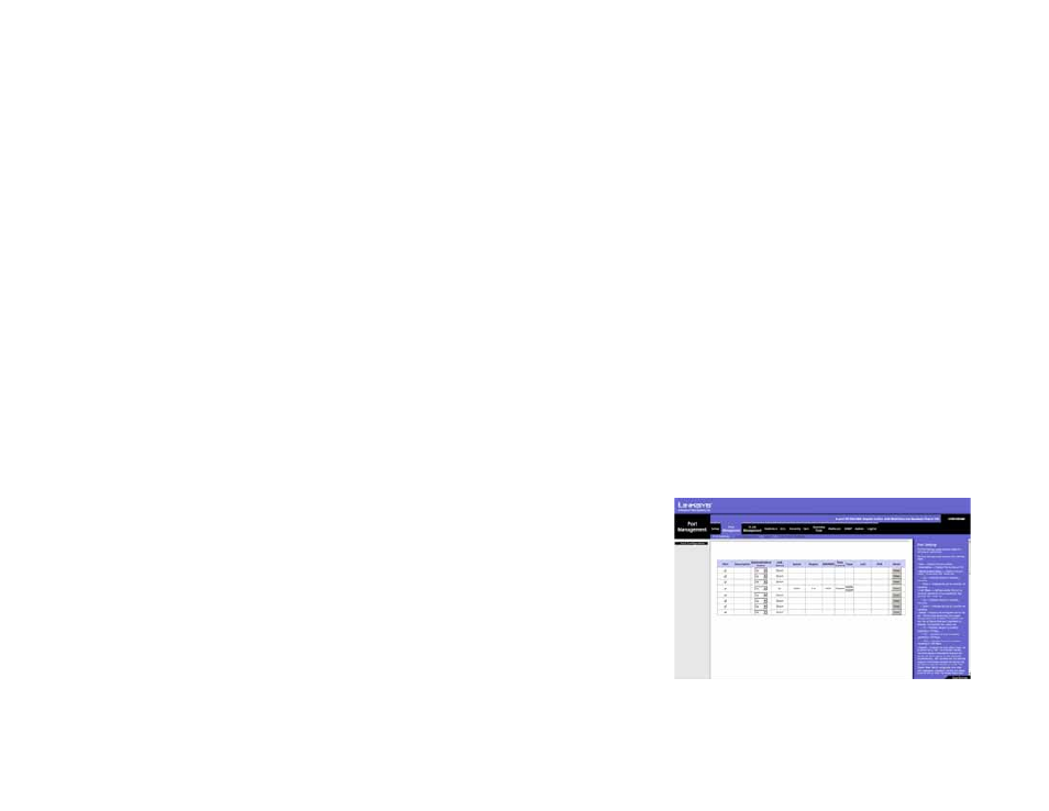 Port management tab - port settings | Linksys SRW2008 User Manual | Page 41 / 130